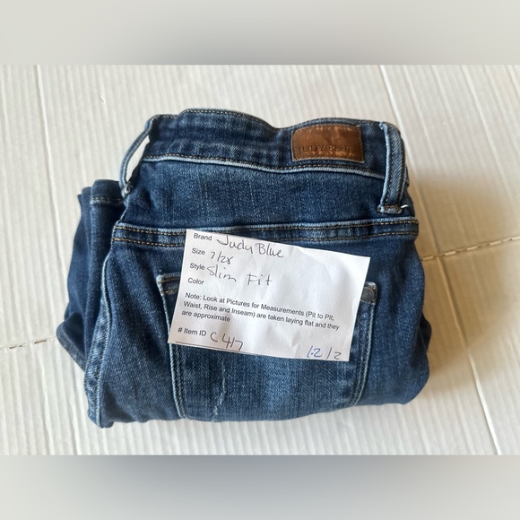 Judy Blue Womens Relaxed Straight Fit High Rise BlueJeans Size 9/29 JB82565DK - Picture 8 of 8